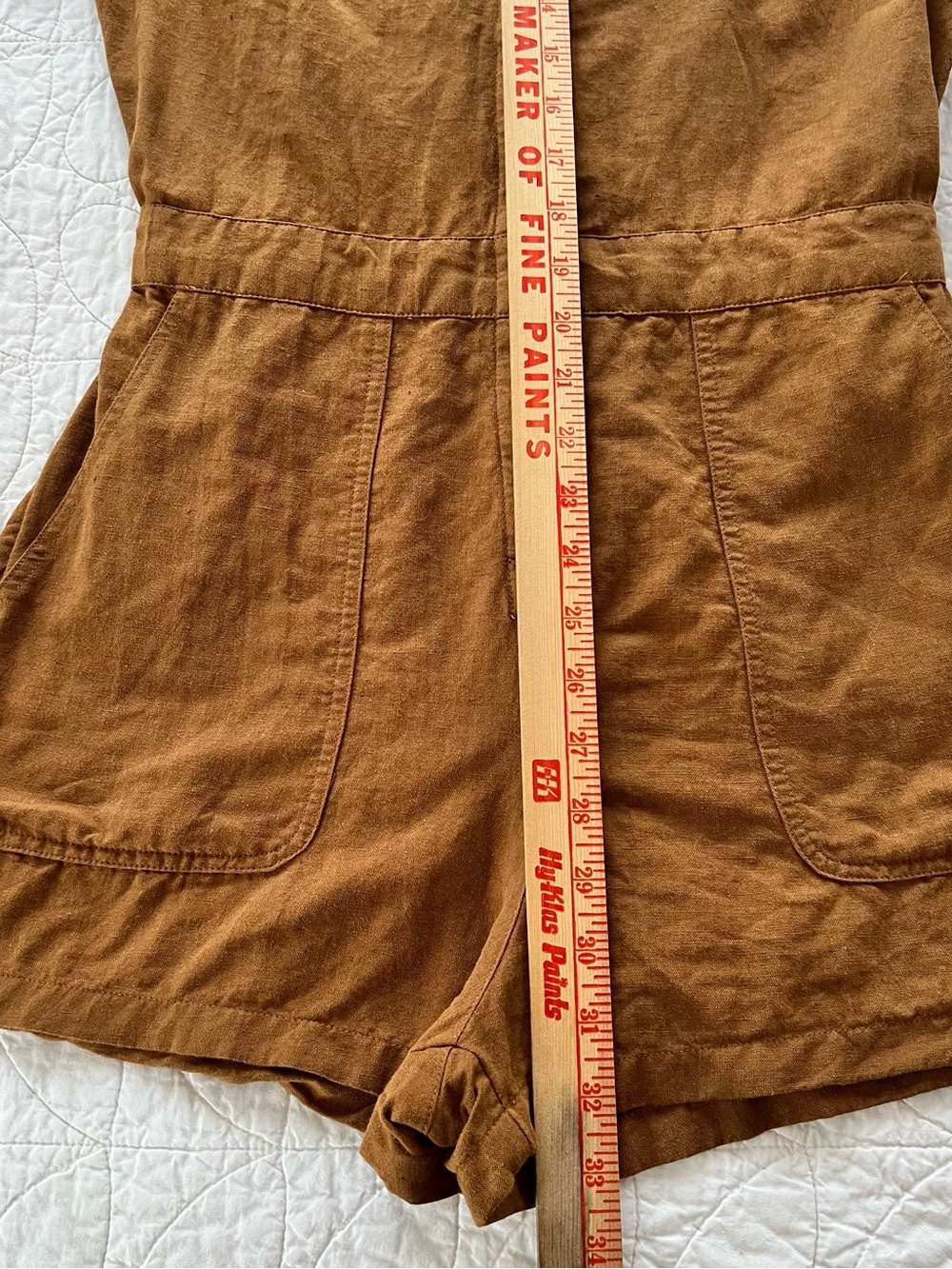 RVCA Sienna Linen/Cotton Blend Romper Bohemian 70s Style Utility SexyGirl - Picture 8 of 12